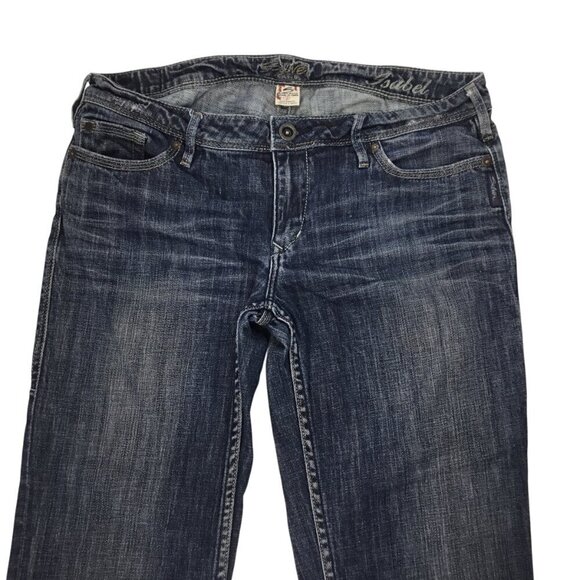 Silver Jeans Isabel Flare Flared Long Tall Women's 31 x 35 Blue Denim Mid Rise - Picture 2 of 8